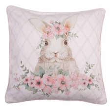  Párnahuzat - 40x40cm - Flower Easter Bunny lakástextília