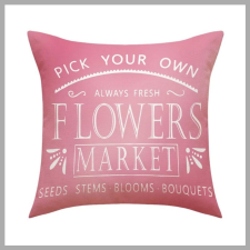  Párnahuzat 45 x 45 cm, FLOWERS MARKET felirattal POD159 lakástextília