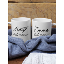  Páros bögre évfordulóra - Neves ajándék bögrék, csészék
