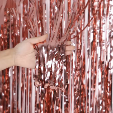  Parti fólia függöny dekoráció – Rose gold színű party kellék