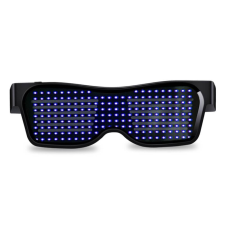  Parti szemüveg, világító szemüveg, LED kijelzős szemüveg, Kék party kellék