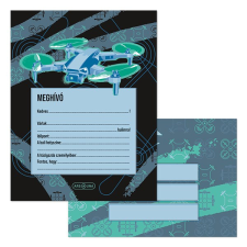  Partimeghívó ARS UNA 10 ív+10 db boríték Drone Pro party kellék