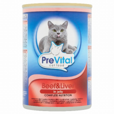 PARTNER IN PET FOOD HUNG.KFT PreVital Konzerv teljes értékű állateledel felnőtt macskák számára marhával és májjal 415 g macskaeledel