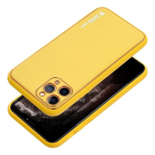 Partnertele LEATHER Case IPHONE 15 PRO MAX sárga tok tok és táska