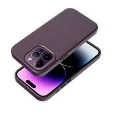 Partnertele Leather Mag Cover IPHONE 15 PRO sötétlila bőrtok tok és táska