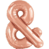 Party Deco Betű Fólia Lufi - "&" Jel Formájú, 108 cm, Rose Gold (0194099035798)