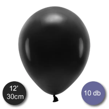  Party lufi fekete 10db 30cm party kellék