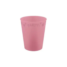 PARTY Rózsaszín Pastel Pink micro prémium műanyag pohár 250 ml babaétkészlet