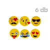  Party smiley matrica 6db 9cm