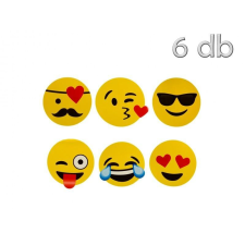  Party smiley matrica 6db 9cm karácsonyi dekoráció