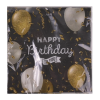 Party szalvéta, szülinapos (fekete, lufi minta) 20db