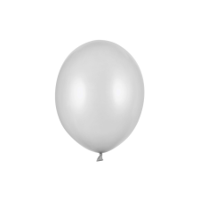 PartyDeco Erős Lufi 30cm Metál ezüst (10 db) party kellék