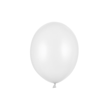 PartyDeco Erős Lufi 30cm Metál fehér (10 db) party kellék