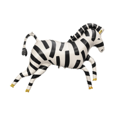 PartyDeco Foil Lufi - Zebra party kellék