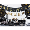 PartyDeco Halloween feliratos fekete - arany füzér