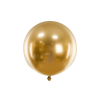 PartyDeco Kerek fényes léggömb 60cm, arany