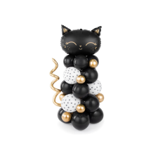 PartyDeco Lufi csokor Cat, fekete, 83x140cm party kellék