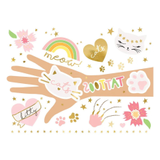 PartyDeco PartyDeco tetoválás, cica, 12 db party kellék