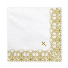 PartyDeco Szalvéta Keresztelőre arany mintákkal