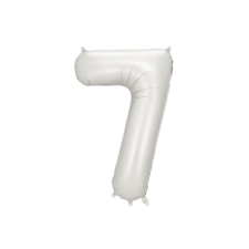 PartyDeco Szám fólia lufi &#039;&#039;7&#039;&#039; 86 cm ezüst party kellék