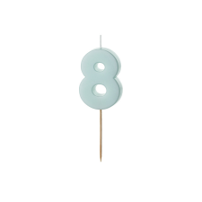 PartyDeco számgyertya, világoskék, 5,5 cm, 8 sütés és főzés
