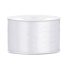 PartyDeco Szatén szalag fehér 38mm/25m szalag, zsinór