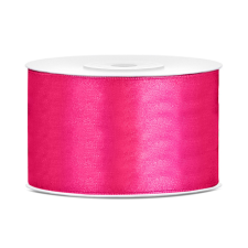 PartyDeco Szatén szalag sötét rózsaszín 38mm/25m szalag, zsinór