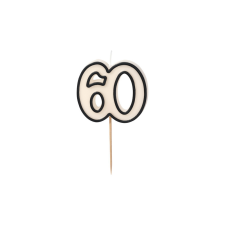 PartyDeco születésnapi gyertya, elegáns, 60 sütés és főzés
