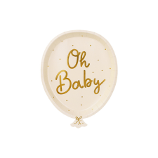 PartyDeco Tányérok Oh baby, mix, 17,5x22 cm (1 db / 6 db) party kellék