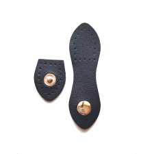  Patentos műbőr táskazár szett, fekete rövidáru