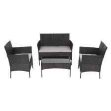 Patio Patio Edwige kerti bútor garnitúra fekete kerti bútor