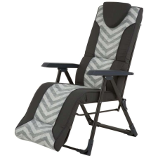 Patio Patio Mijas Plus összecsukható kerti szék lábtartóval csíkos kerti bútor