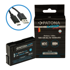 PATONA Nikon EN-EL14 Patona PLATINUM USB C fényképezőgép akkumulátor (1400) digitális fényképező akkumulátor