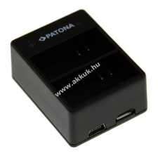 PATONA USB-s akkutöltő 2db akkuhoz Gopro típus AHDBT-201 videókamera akkumulátor töltő