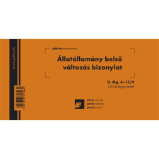Pátria Nyomtatvány Állatállomány belső változás bizonylat 25x4 lapos tömb 203x102 mm nyomtatvány