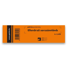 PÁTRIA Nyomtatvány ellenőrző sorszámtömb PÁTRIA D2 100 lapos 146x40 mm vegyes nyomtatvány
