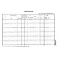 Pátria Nyomtatvány Eltérési kimutatás szabadlap A/4 fekvő nyomtatvány