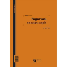 Pátria Nyomtatvány Fogorvosi ambuláns napló 250 lapos könyv A/4 álló nyomtatvány