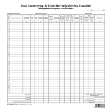 Pátria Nyomtatvány Havi összesítő (teher) szabadlap 295x295 mm nyomtatvány