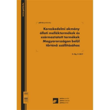 Pátria Nyomtatvány Kereskedelmi okmány állati melléktermékek és származtatott termékek Magyarországon belül történő szállításához 50x3 lapo nyomtatvány