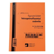 Pátria Nyomtatvány Készpénzfizetési számla 50x3 lapos tömb A/5 álló nyomtatvány
