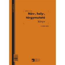 Pátria Nyomtatvány Név, hely, tárgymutató 100 lapos könyv A/4 álló nyomtatvány