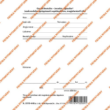 Pátria Nyomtatvány Szakbeutaló szabadlap A/6 álló nyomtatvány