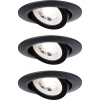 Paulmann 93367 LED Recessed RL Set spotlámpa, fekete, 3000K melegfehér, 450 lm, IP20 (PL93367)