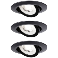 Paulmann LED-es beépíthető lámpa 3 részes készlet LED 18 W fekete (93367) (Paulmann93367) világítás