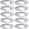 Paulmann LED-es fürdőszobai beépíthető lámpa 10 részes készlet 65 W Króm (matt) (PL99925)