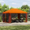  Pavilon 4 × 3 m Narancssárga Poliészter és acél 190 gsm