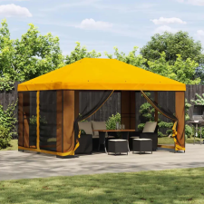  Pavilon 4 × 3 m Sárga Poliészter és acél 190 gsm kerti tárolás