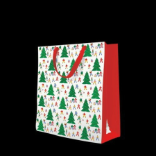 PAW Christmas Hustle papír ajándéktáska large 26,5x33,5x13cm ajándéktasak