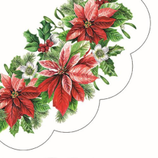 Paw Glory Poinsettia rondo papírszalvéta 32cm,12db-os konyhai eszköz
